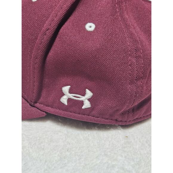 Under Armour Wolves Baseball Cap Maroon On Field Fit Large - Picture 3 of 10